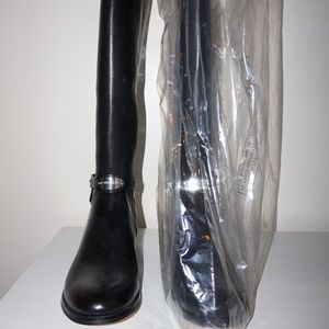 Michael Kors Black Wide Calf Riding Boots